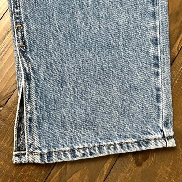 House of Harlow 1960 Super High Rise Straight Leg Jeans Split Hem Size 32 - Picture 3 of 7